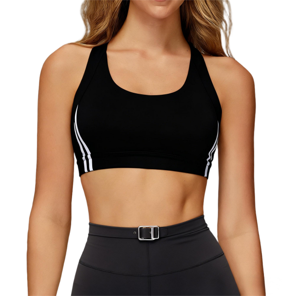 Reversible High Support Fitness Top - Seamless Lightweight Tank Sleeve Bra for Yoga & Running